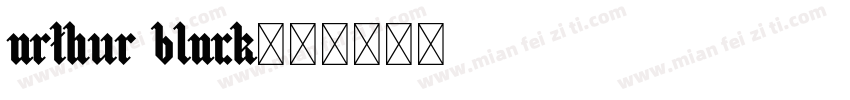 arthur black字体转换